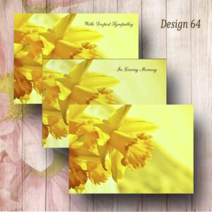 Daffodil Flowers Funeral Florist Cards